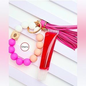 Custom Lip Gloss & Tassel Keychain